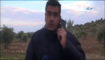 Canlı yayında roket düştü