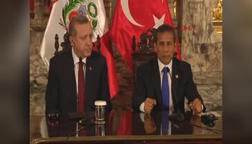 Cumhurbaşkanı Erdoğan, Peru Devlet Başkanı Ollanta Humala ile ortak basın toplantısı düzenledi