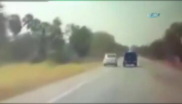 Trafikte yarış kötü bitti