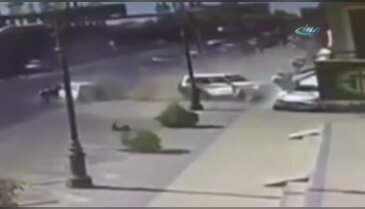Çocuk araçtan böyle fırladı