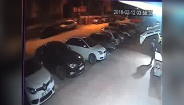 Hırsızlık güvenlik kamerasında