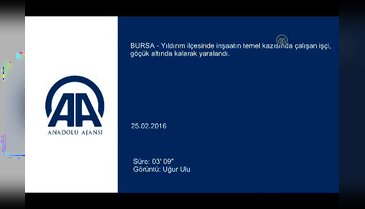 Bursa'da temel kazısında göçük: 1 yaralı