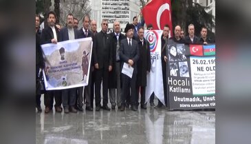 Bursa'da Hocalı Soykırımını protesto ettiler!