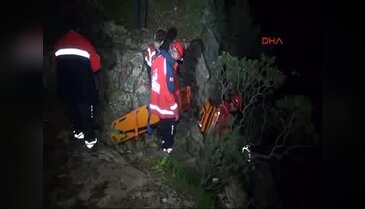 Kelebekler Vadisi'nde uçurumdan düşen Mısırlı tatilci 8 saat sonra kurtarıldı