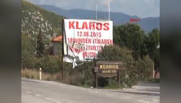 Koruma altındaki Klaros Koyu'na iş makineleri girdi
