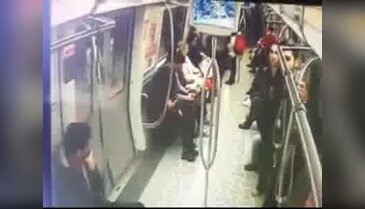 Metrodaki bomba şakası kameralara yansıdı