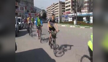 Bursa'da bağımlılığa karşı 200 bisikletli pedal çevirdi