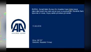 Bursalı öğrencilerden Mardin'deki çocuklara giysi yardımı