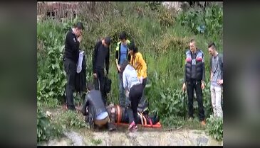 Bursa'da köpekleri uğruna dereye atladılar!