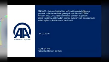 Kahraman şoför yaralı halde yolculara yardım etti