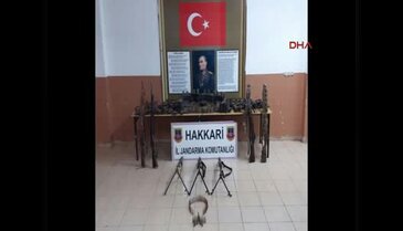 Çukurca'da mağarada yapılan aramada PKK'ya ait silah ve mühimmat ele geçirildi