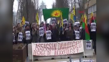 Türkiye-AB Zirvesi sırasında PKK?lılar protesto gösterisi yaptı
