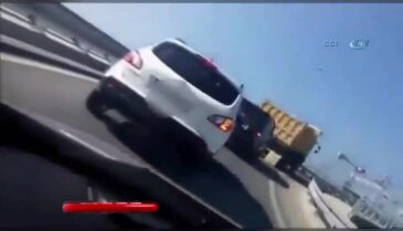 Tartıştığı sürücüden kaçmak isterken yola hafriyat döktü!