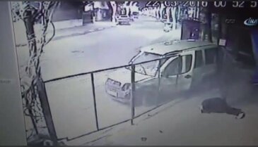 Sürücü araçtan böyle fırladı