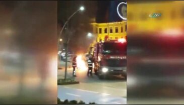 Alkollü yakalanan sürücü motosikletini ateşe verdi