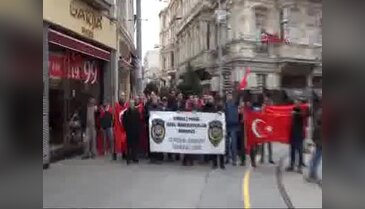 Emekli Özel Harekatçılar İstiklal Caddesi'nde yürüdü