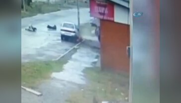 Otomobilden böyle uçtular