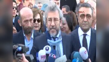 Can Dündar ve Erdem Gül adliye önünde açıklama yaptı