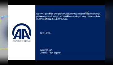 Başkent'te askeri bölgede yangın