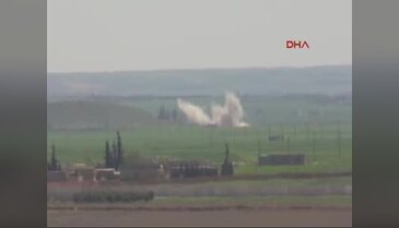 Kilis sınırındaki obüsler IŞİD'i vuruyor