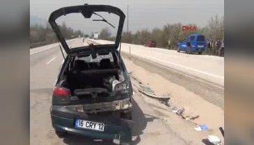 Bursa'da korkunç kaza! Köpeğe çarptı, ardından takla atarak...