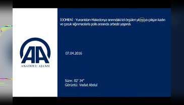 Sığınmacılarla polis arasında arbede