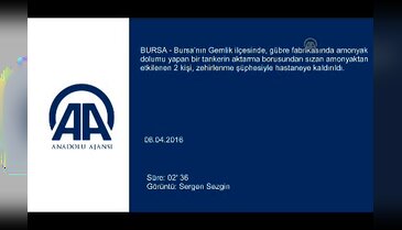 Bursa'da gübre fabrikasında zehirlenme şüphesi