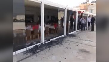 Kilis'te otelin terasında korkutan patlama