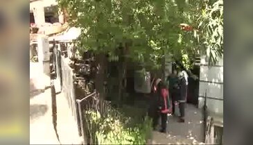 Kadın ve köpeği ezilmekten son anda kurtuldu