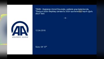 Davutoğlu: "Stadyum bütün Beşiktaş camiasına hayırlı uğurlu olsun"