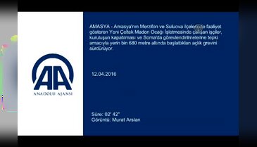 Amasya'da maden işçilerinin açlık grevi sürüyor