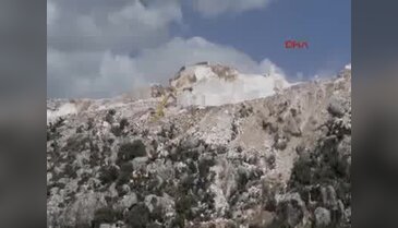 Mermer ocakları flamingoları kaçırdı