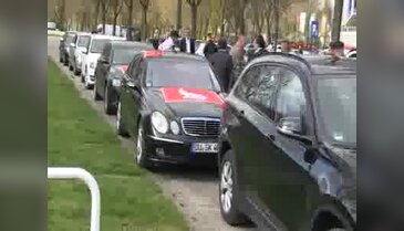 MHP Genel Başkan adayı Sinan Oğan'a Almanya'da konvoylu karşılama