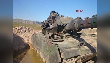 IŞİD'ın saldırdığı tankın görüntüleri paylaşıldı