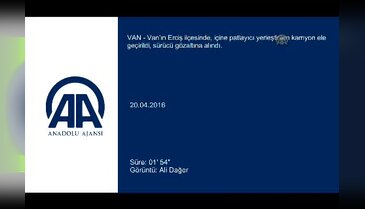 Van'da patlayıcı yüklü kamyon ele geçirildi