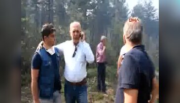 Dursunbey'de ormanlık alanda yangın