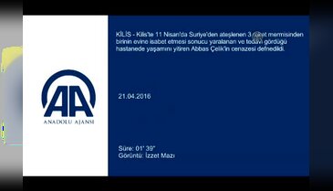 Roket mermisinin düşmesi sonucu hayatını kaybeden 74 yaşındaki Çelik, toprağa verildi