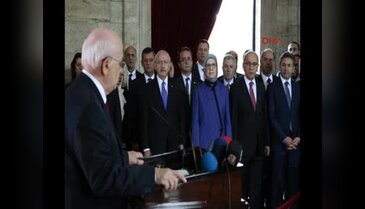 CHP lideri Kılıçdaroğlu ve Aile Bakanı Ramazanoğlu yan yana