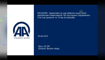 Ekvador'da arama kurtarma yerini enkaz kaldırmaya bıraktı