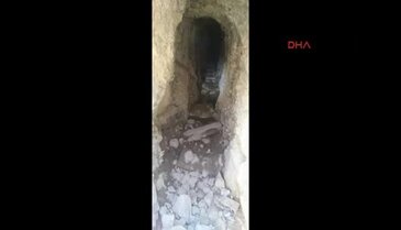 Uludere'de PKK'lıların kullandığı mağara bulunarak imha edildi