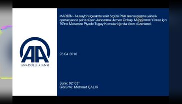 Şehit Jandarma Uzman Onbaşı Yılmaz için tören düzenlendi
