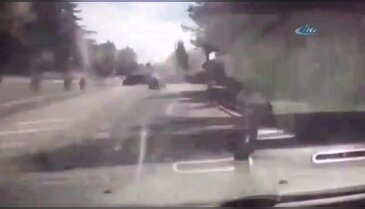 Motosikletli şahsın öldüğü kaza kamerada