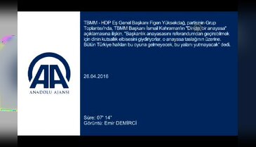 Yüksekdağ, partisinin grup toplantısında konuştu