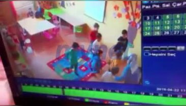 Anaokulunda tüyler ürperten görüntü