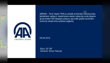 Teröristlerin patlayıcı imalathanesi imha edildi