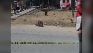 Taksim'deki şüpheli çanta fünyeyle patlatıldı