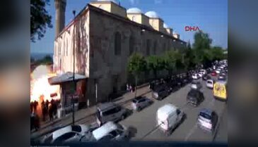 İşte Bursa'daki patlama anı!