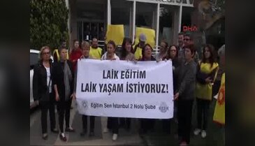 Eğitim-Sen'den İHH Başkanı'nın katıldığı konferansa protesto