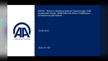 Bursa Mudanya'da MOBESE'ye yansıyan trafik kazaları