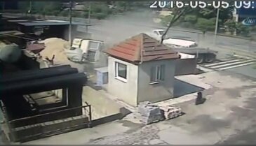 TIR dehşeti kamerada